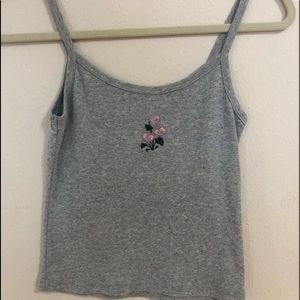 Brandy floral top grey